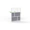 Luxor Expanse Modular Wall Room Divider System - Silver Frame - 53" x 70" Starter Wall MW-5370-FCG - alternate 1